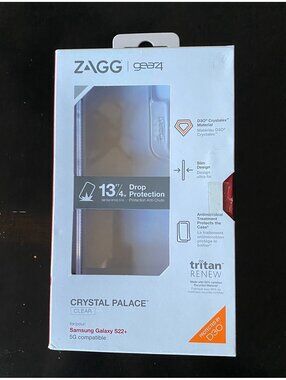 Gear4 Zagg Crystal Palace Case for Samsung Galaxy S22+ Clear